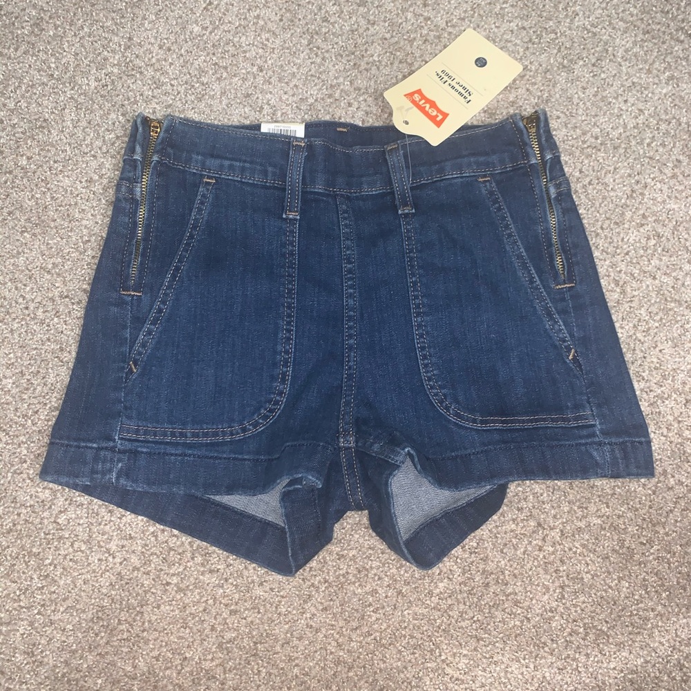 Levi’s denim high waist stretch shorts